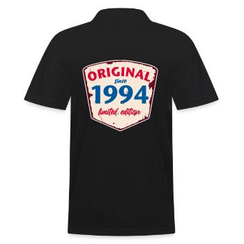 1994 Blechschild - limeted edition - Vintage - Männer Poloshirt - Schwarz - Hinten - Kai (181cm)