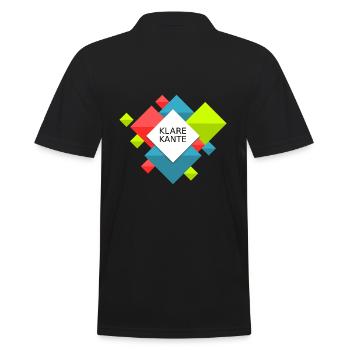 Klare Kante - Männer Poloshirt - Schwarz - Hinten - Kai (181cm)