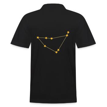 Sternbild Steinbock - Männer Poloshirt - Schwarz - Hinten - Kai (181cm)
