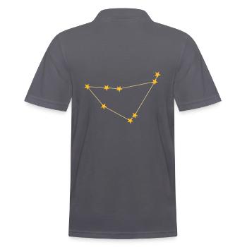 Constellation Capricorn - Men's Polo Shirt - charcoal grey - Back - Nico (186cm)