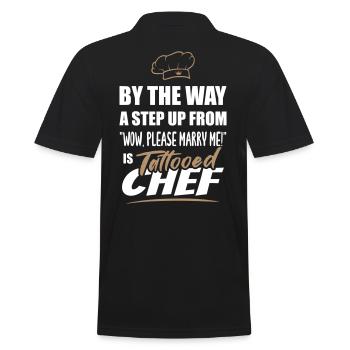 Tattooed chef is the most attractive - Men's Polo Shirt - black - Back - Kai (181cm)