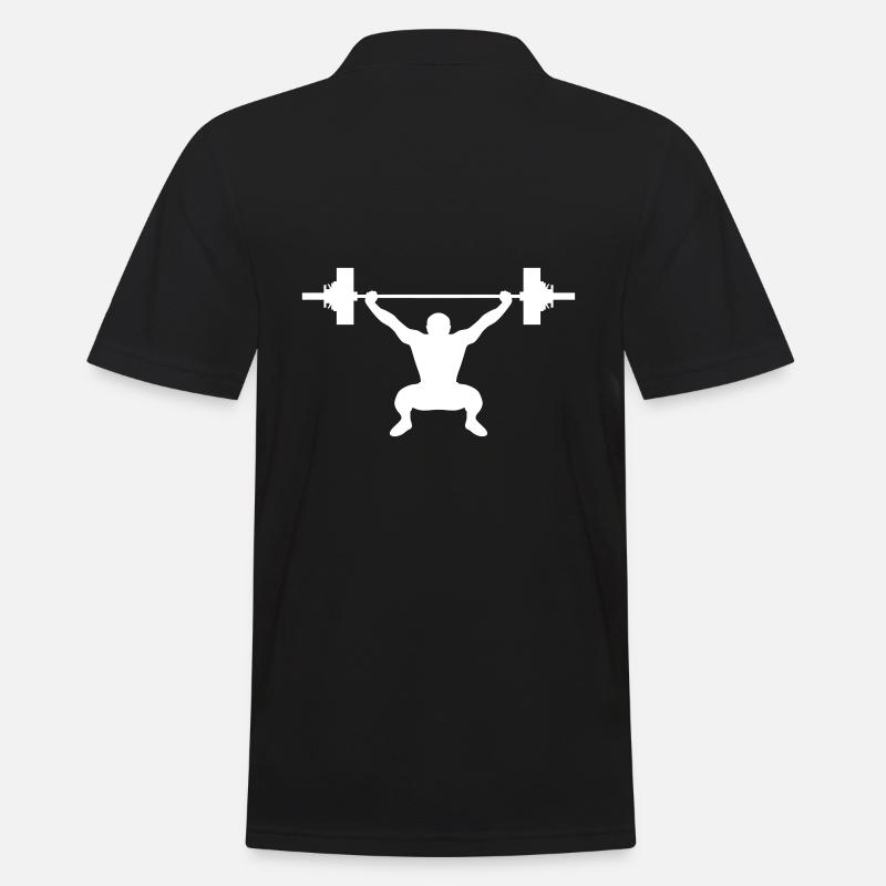 Gewichtheber oder Bodybuilder - Männer Poloshirt - Schwarz