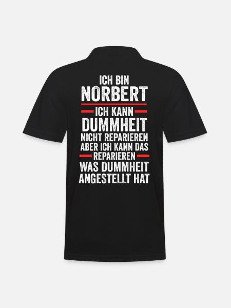 Norbert - Männer Poloshirt - Schwarz