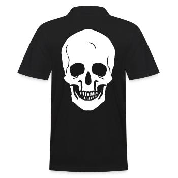 Crâne Mort Die Cimetière Crâne Halloween - Polo Homme - noir - Dos - Kai (181cm)