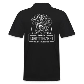 LAGOTTOFIZIERT Lagotto Romagnolo Hunde Wilsigns - Männer Poloshirt - Schwarz - Hinten - Kai (181cm)