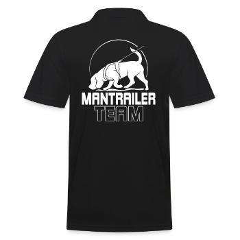 MANTRAILER TEAM Hundesport Suchhunde Hunde Hund - Männer Poloshirt - Schwarz - Hinten - Kai (181cm)