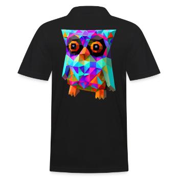 Hibou polygonal - Polo Homme - noir - Dos - Kai (181cm)
