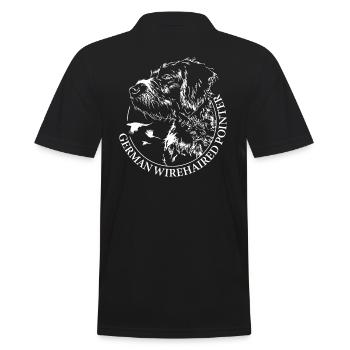 German Wirehaired Pointer Jagdhunde Wilsigns - Männer Poloshirt - Schwarz - Hinten - Kai (181cm)