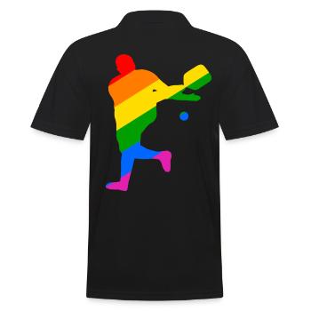 LGBTQIA+ Pickleball - Polo Homme - noir - Dos - Kai (181cm)