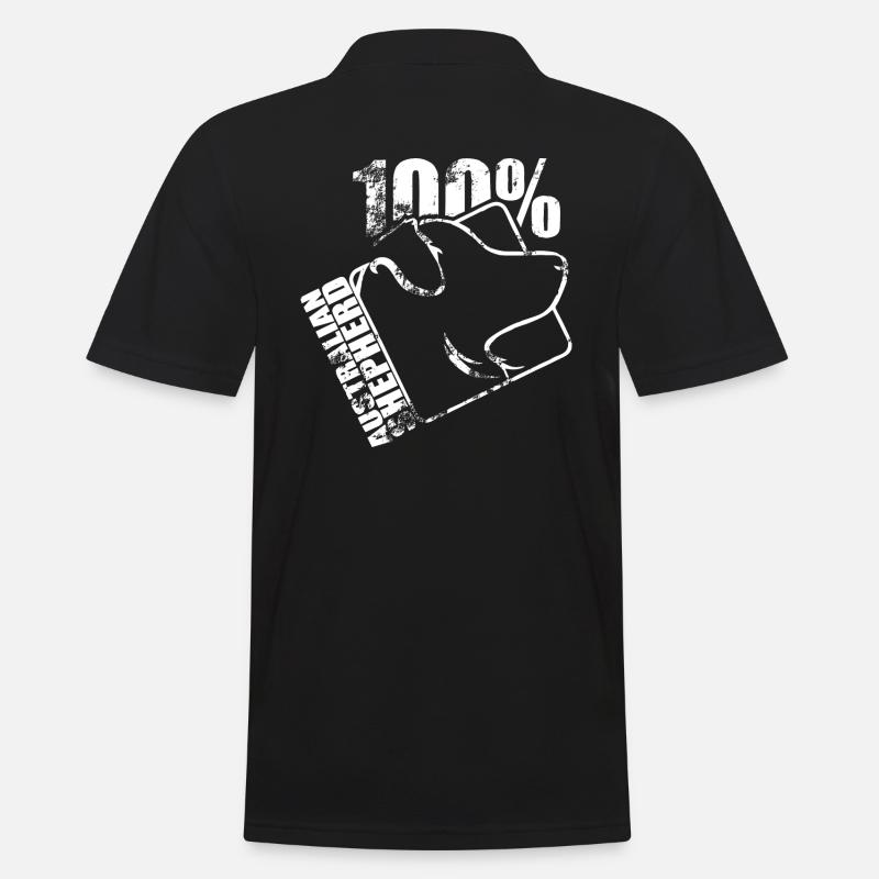AUSTRALIAN SHEPHERD 100 - Männer Poloshirt - Schwarz