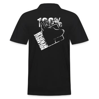 HOLLANDSE HERDER 100 Dog Dogs Wilsigns - Men's Polo Shirt - black - Back - Kai (181cm)