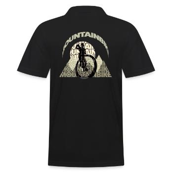 Mountainbike - Männer Poloshirt - Schwarz - Hinten - Kai (181cm)