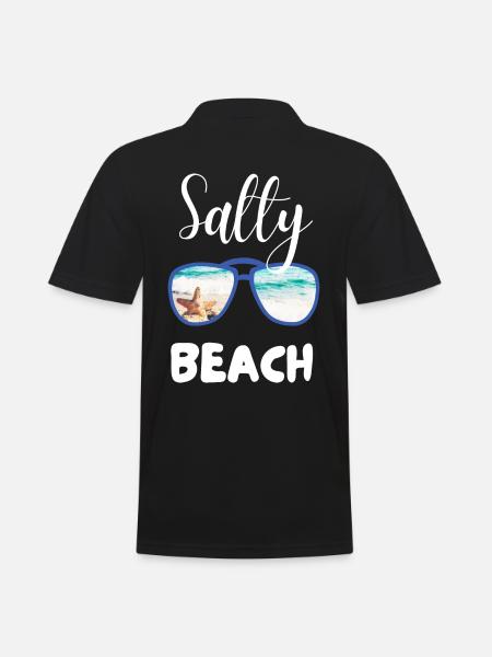 SALTY BEACH - Men's Polo Shirt - black