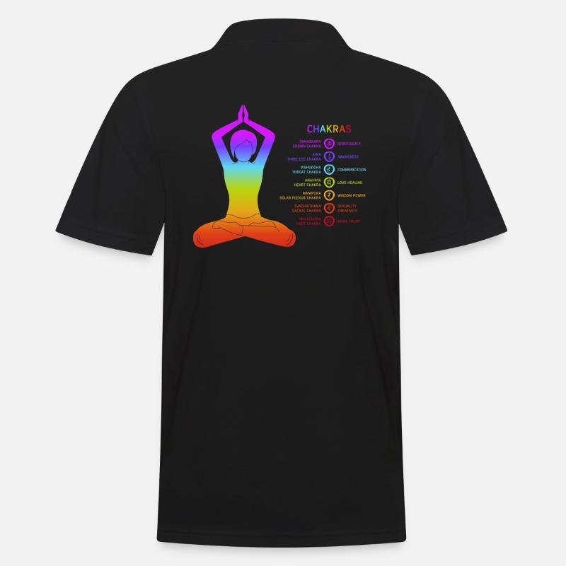 Chakra - Chakras - Männer Poloshirt - Schwarz