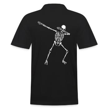 Dab Dabbing Skelett Cool Shirt Design Geschenk - Männer Poloshirt - Schwarz - Hinten - Kai (181cm)