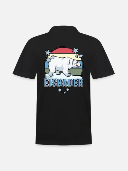 eisbader winterbad kälteresistent winterbader - Männer Poloshirt - Schwarz