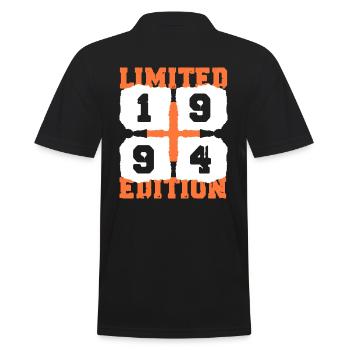 1994 Birthday 28 Years Limited Edition - Men's Polo Shirt - black - Back - Kai (181cm)