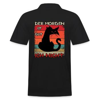 Der morgen ist gut ich nicht. Morgenmuffel - Männer Poloshirt - Schwarz - Hinten - Kai (181cm)