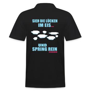 Bain de glace bain froid Courage au trou de glace Baignade hivernale - Polo Homme - noir - Dos - Kai (181cm)