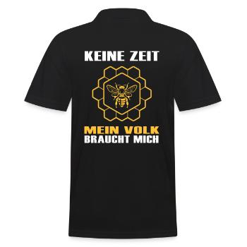 Hobbyimker Bienenvolk Imker liebt Honig-Biene - Männer Poloshirt - Schwarz - Hinten - Kai (181cm)