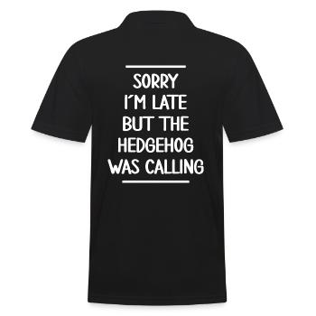 Igel Igelfreund rettet Igelfamilie - Männer Poloshirt - Schwarz - Hinten - Kai (181cm)