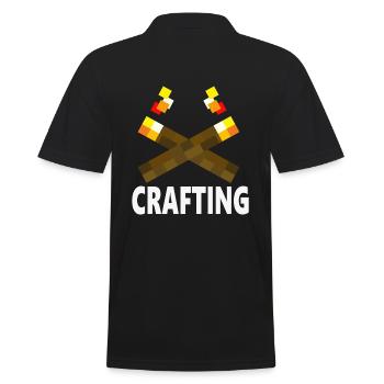 crafting crafting gaming nerd gamers gaming funny - Men's Polo Shirt - black - Back - Kai (181cm)