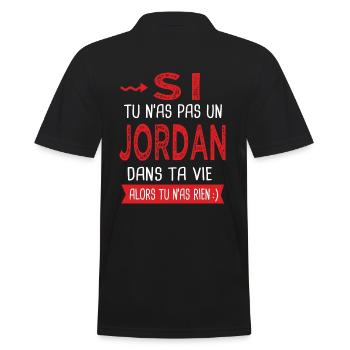 Jordan Si tu n as pas un jordan Cadeau humour - Polo Homme - noir - Dos - Kai (181cm)