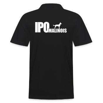 IPO MALINOIS - Männer Poloshirt - Schwarz - Hinten - Kai (181cm)