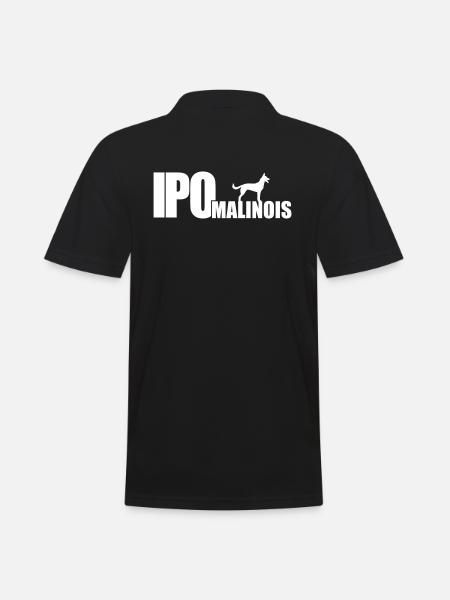IPO MALINOIS - Männer Poloshirt - Schwarz
