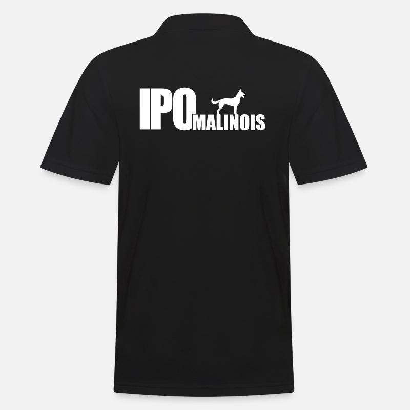 IPO MALINOIS - Männer Poloshirt - Schwarz
