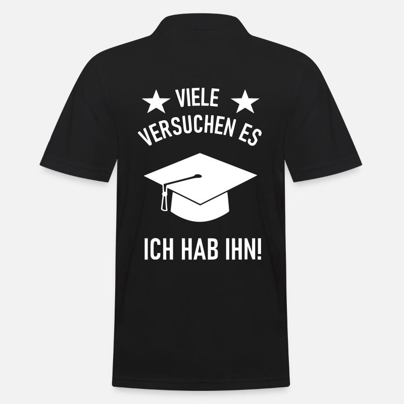 Ich hab ihn den Abschluss Bachelor Master Uni - Männer Poloshirt - Schwarz
