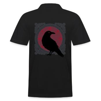 Rabe Nordische Mythologie Kelten Geschenk - Männer Poloshirt - Schwarz - Hinten - Kai (181cm)
