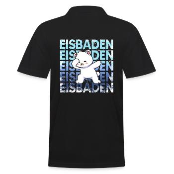 eisbaden kryotherapie eiskalt eisbad kneipp - Männer Poloshirt - Schwarz - Hinten - Kai (181cm)