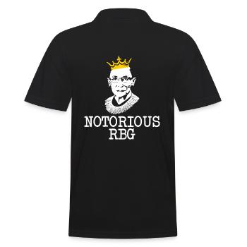 Notorious RBG Feministisches Geschenk - Männer Poloshirt - Schwarz - Hinten - Kai (181cm)