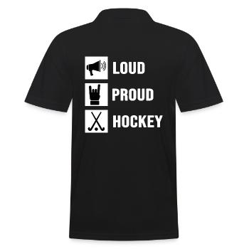 Légende du hockey sur gazon Fier amateur de hockey - Polo Homme - noir - Dos - Kai (181cm)