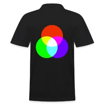 Additive color mixing - Men's Polo Shirt - black - Back - Kai (181cm)