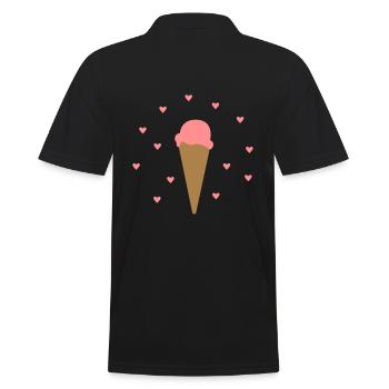 Glace aux coeurs - Polo Homme - noir - Dos - Kai (181cm)