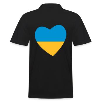 coeur Ukraine - Polo Homme - noir - Dos - Kai (181cm)