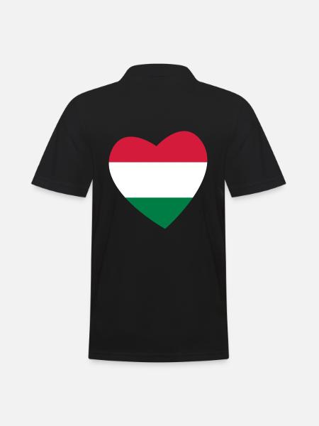 Heart Hungary - Men's Polo Shirt - black