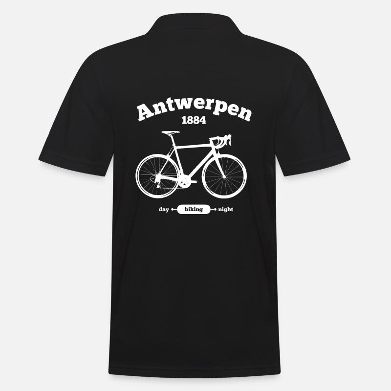 Fahrrad Antwerpen - Männer Poloshirt - Schwarz