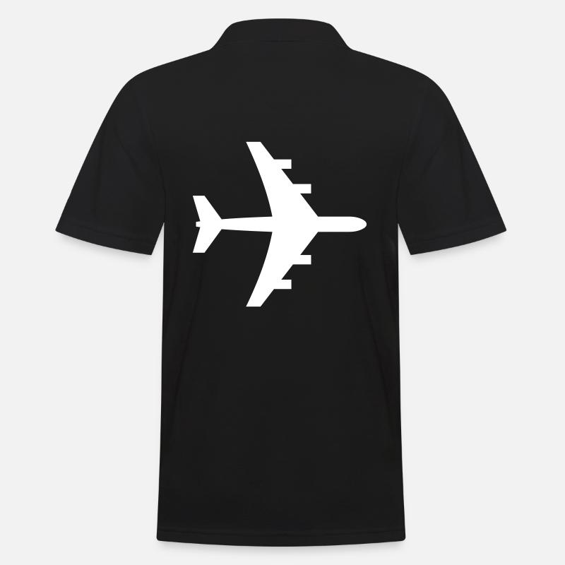 avion - Polo Homme - noir