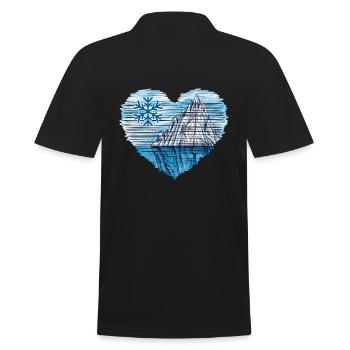 Baignade glacée Eau glacée Rêve hivernal Île - Polo Homme - noir - Dos - Kai (181cm)