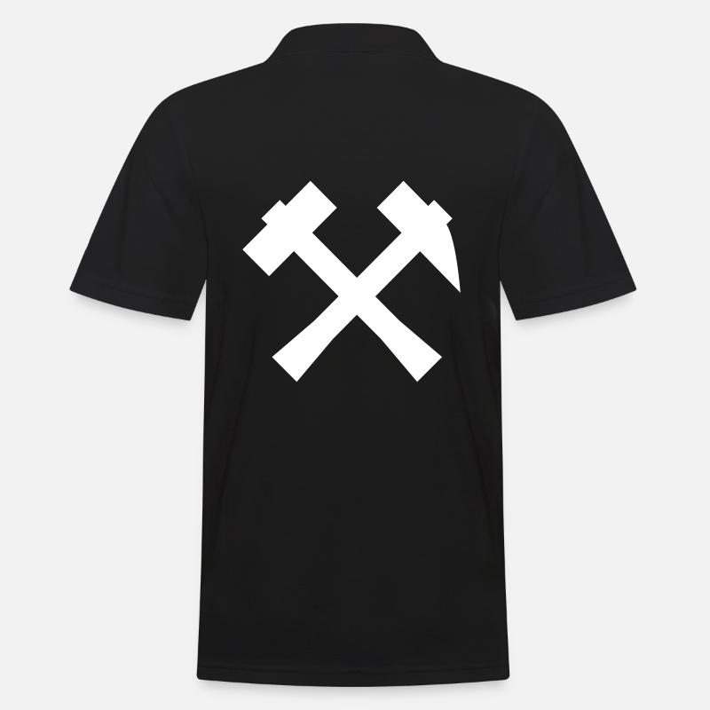 Bergbau Symbol - Männer Poloshirt - Schwarz