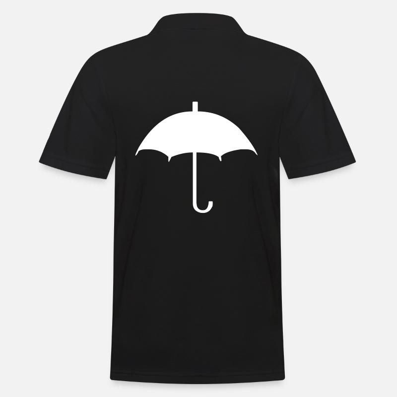 Regenschirm - Männer Poloshirt - Schwarz