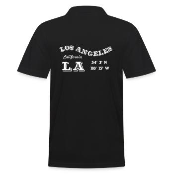 Los Angeles Californie LA Coordonnées California - Polo Homme - noir - Dos - Kai (181cm)