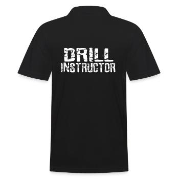 Drill Instructor Fitness Personal Trainer Gift - Men's Polo Shirt - black - Back - Kai (181cm)