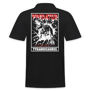 Predator - Tyrannosaurus Rex - Männer Poloshirt - Schwarz - Hinten - Kai (181cm)