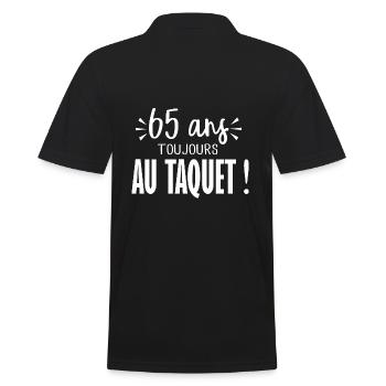 65 ans toujours au taquet anniversaire 65 ans - Polo Homme - noir - Dos - Kai (181cm)