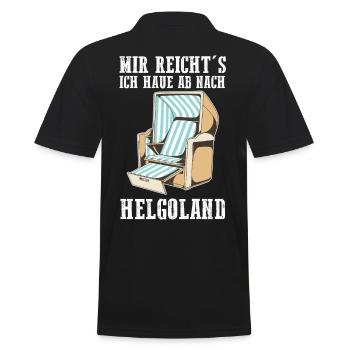 Nordsee Helgoland - Männer Poloshirt - Schwarz - Hinten - Kai (181cm)