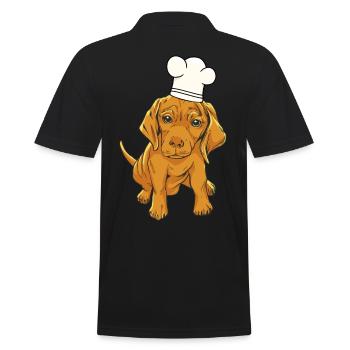 Chien toque de chef - Polo Homme - noir - Dos - Kai (181cm)